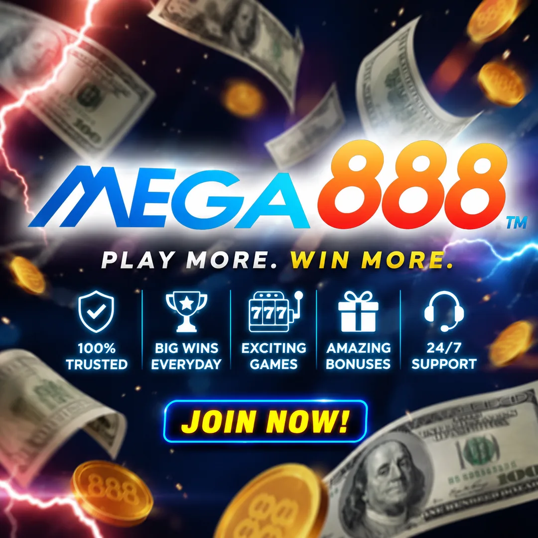 Mega888 — Play More. Win More. 100% trusted, big wins everyday, exciting games, amazing bonuses and 24/7 support.
